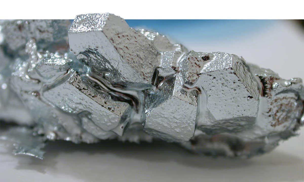 Abbildung zeigt Gallium in einer Nahansicht.